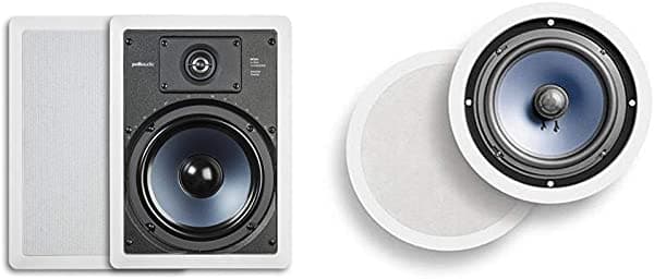 Polk Audio Rc85I - Altavoces De Pared (2 Direcciones 8 Pulgadas Color Blanco Rejilla Pintable) Y Audio Rc80I (2 Direcciones 8 Pulgadas Altavoz Redondo Color Blanco Rejilla Pintable)