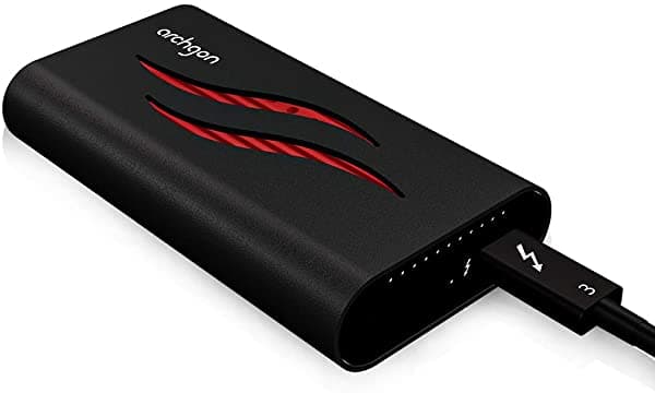 Archgon Unidad De Estado Sólido Ssd Externa De Aluminio De 2 Tb Con Certificación Thunderbolt 3 M.2 Pcie Nvme Con Disipador De Calor De Doble Capa Máxima. Velocidad De Hasta Lectura De 3400 Mb/S Modelo X92 (2 Tb Negro) MS-9216