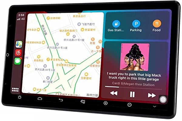 Joying Android 10.0 Sistema 13.3 Pulgadas Doble Din Universal Estéreo para Auto con Soporte Giratorio Automático TPMS/DVR/OBD2/Cámara de Retroceso/Zlink/Salida de Audio Óptico/Aux-In