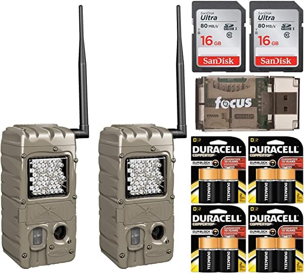 Cuddeback 20Mp G-Series Powerhouse Ir Flash Cuddelink Trail Cámara 2-Pack (G-5062) Con Baterías Y Tarjetas Bundle G-5062_K2