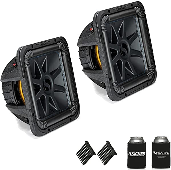 Kicker 44L7S124 Solobaric L7 Paquete De Subwoofers De 12" - Bobinas De Voz Duales De 4 Ohmios Para Cableado A Un Amplificador Monobloque De 1 Ohm