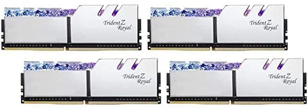 G.Skill - Memoria de Computadora de 32 GB (4 X 8 GB) Trident Z Royal Series DDR4 PC4-32000 4000MHz Modelo F4-4000C15Q-32GTRS
