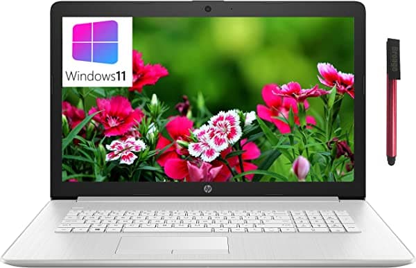 [Windows 11 S] Notebook HP 17 HD+ de 17.3 Pulgadas Intel Core i3-1115G4 hasta 4.1 GHz (Supera al i5-10210U) 8 GB DDR4 RAM 256 GB PCIe SSD 802.11AC WiFi Bluetooth 4.2 Cámara Web Plata Natural Unidad Flash de 64 GB ‎17-by