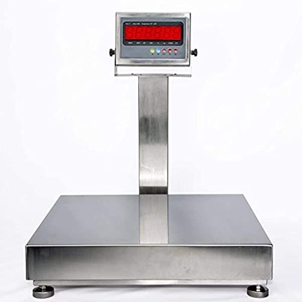 PEC Scales Recycling 304 Balanza de Banco de Acero Inoxidable / Balanza para Envíos NTEP Legal para Comercio (18.0 x 18.0 pulgadas) PEC-NT