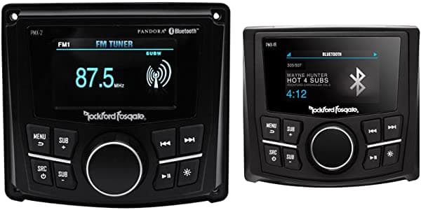 Paquete Rockford Fosgate PMX-2 Receptor Multimedia Digital Marino de 2.7 Pulgadas Con Bluetooth y Pandora + Rockford Fosgate PMX-1R Control Remoto Marino Con Pantalla de 2.7 Pulgadas PMX-2+PMX-1R