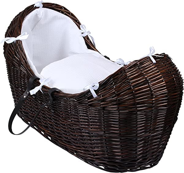Clair De Lune Waffle Dark Wicker Noah Pod Inc. Ropa De Cama Colchón Capucha Ajustable Y Soporte Mecedora (Blanco) ‎CL5538DW