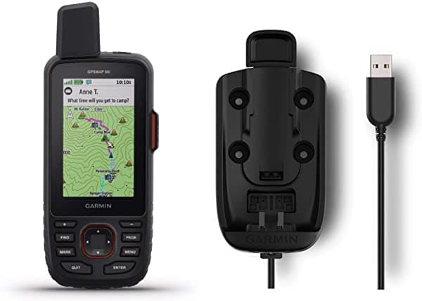 Garmin Gpsmap 66I Gps De Mano Y Comunicador Satelital Y Garmin Potenciados Mount Bundle 010-02088-01