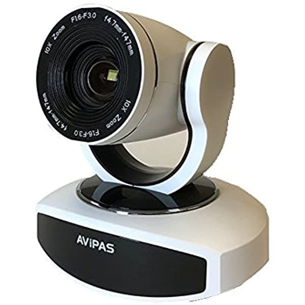 Avipas Av-1082 W 10 X -Usb Cámara Full Hd Ptz De 2 Mp Zoom Óptico De 10 X 1920 X 1080 A 60 Fps Usb3.0 Ip Streaming 83.7 ° Lente Gran Angular Color Blanco