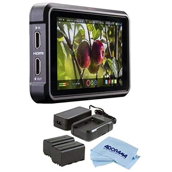 Blackmagic Design Atomos Ninja V Monitor De Grabación De Pantalla Táctil De 5 Pulgadas 1920 X 1200 4 K Entrada Hdmi - Bundle Power Kit Paño De Microfibra