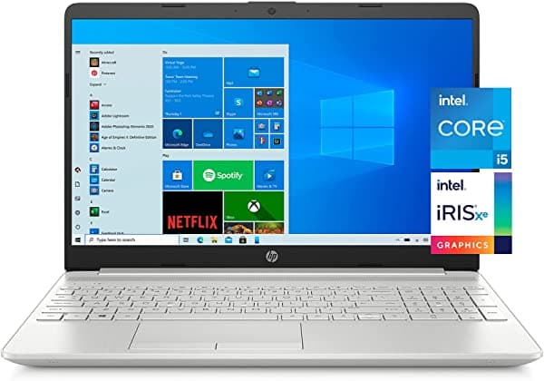 2021 HP Thin Notebook 15.6" FHD IPS 11th i5-1135G7 (supera al i7-1065G7) 8GB RAM 512GB PCIe SSD Micro-Edge Display Webcam HDMI USB-C Wi-Fi Iris Xe Graphics Windows 10 | Accesorios Tikbot HP 15