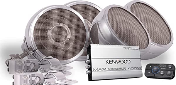 Steel Horse Audio St400 Cruiser - Sistema De Altavoces Para Motocicleta (4 Altavoces) Color Cromado