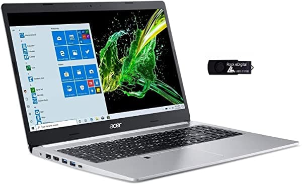 Acer Aspire 5 15.6" FHD Notebook 10.ª Generación Intel Core i3-1005G1 Procesador (Hasta 3.4 GHz) 8 GB RAM 256 GB SSD Teclado Retroiluminado WiFi Bluetooth HDMI Windows 10 Pro A515-55-35SE