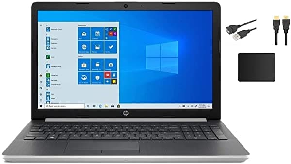 Hp 15.6 Pulgadas Hd Lcd Táctil Portátil Con Accesorios | Intel Quad Core I5-8265U | 8Gb Ddr4 | 1Tb Hdd | Hdmi | Dvd | Windows 10 | Plata 15-da1047nr