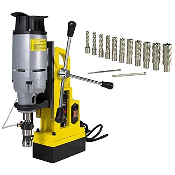 Steel Dragon Tools MD45 - Taladro de Base Magnética Con Kit de 7 Piezas de Brocas Anulares HSS de 2 Pulgadas SDT-MD113-AC207