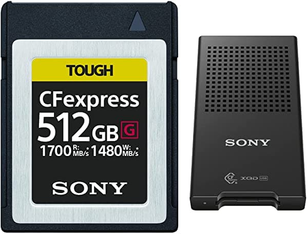 Sony 512Gb Tough Ceb-G Series Cfexpress Tipo B Tarjeta De Memoria Con Lector De Tarjetas Sony Mrwg1T (2 Artículos) CEBG512J_K2