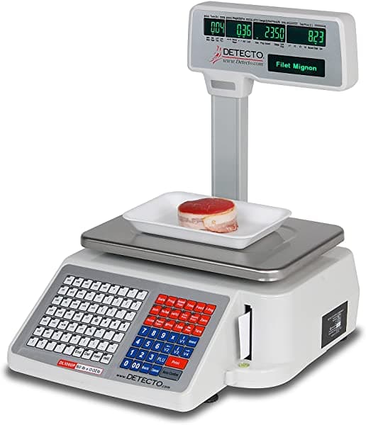 Detecto Dl1060P Deli Escala Integral Impresora Tower Pole Poste 60 Lb. X 0.02 Lb.
