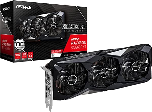 Asrock Radeon Rx 6600 Xt Challenger Pro 8Gb Gddr6 Oc Pcie 4.0 Hdmi 2.1 Displayport 1.4 Con Dsc Directx 12 Ultimate (Rx6600Xt Clp 8Go) 90-GA2SZZ-00UANF