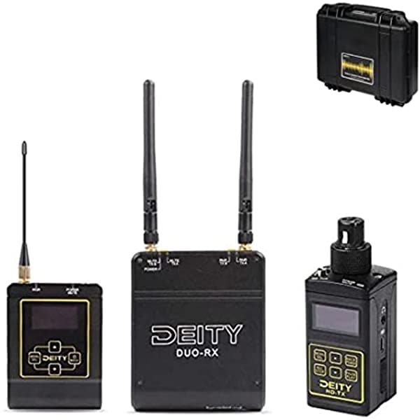 Deity Connect - Micrófono Inalámbrico Lavalier De 24 Ghz Receptor De Doble Canal + Dos Transmisores Pantallas Oled De Luz Diurna Transmisión Cifrada De 24 Bits/48 Khz 712350129286
