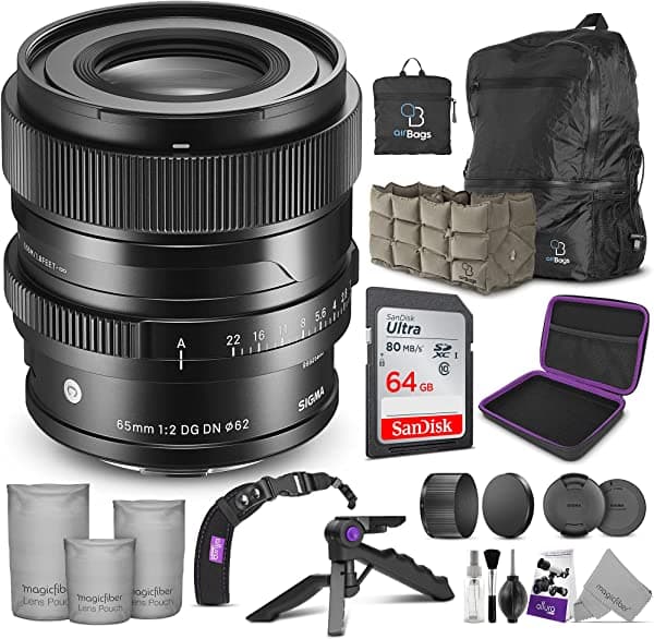 Sigma 2.559 in F/2 DG DN - Lente Contemporary para Sony E Mount con Altura Photo Advanced Accesorio y Paquete de Viaje QM1917