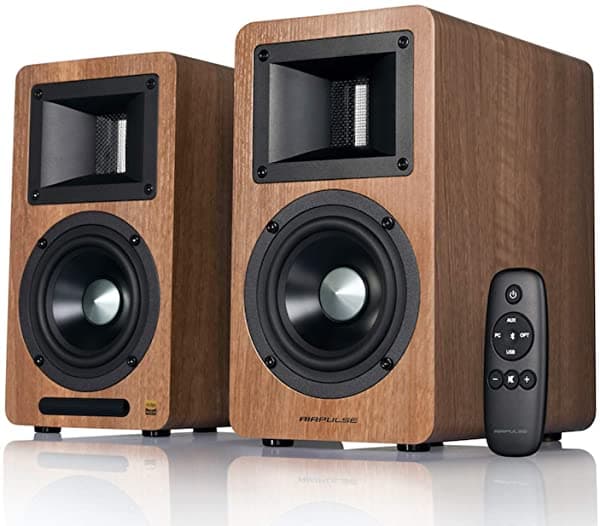 Airpulse A80 Hi-Res Sistema De Altavoces Activo Certificado De Audio Amplificador Incorporado Óptico Subsalida Bluetooth 5.0 Aptx Aux Pc Y Entradas Usb - Par