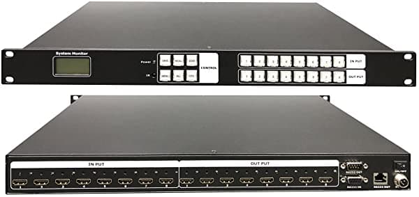 Iseevy 8X8 Hdmi Matrix Switch Con Hdmi 8 En 8 Out Full Channel Support 4Kx2K30Hz1080P 3D60Hz Hdcp 1.4 Blue-Ray Con Botones Visuales Para Un Funcionamiento Más Fácil