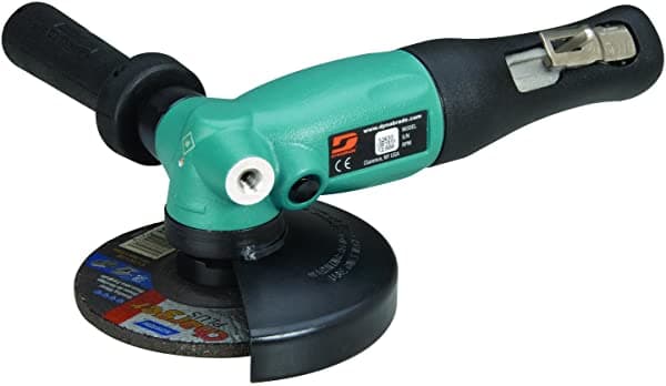 Dynabrade 52633 Rectificadora De Rueda Central De Ángulo Recto De 5.000 In De Diámetro 13 Hp 12000 Rpm Escape Lateral Rosca De 11 Husillo Color Verde Azulado