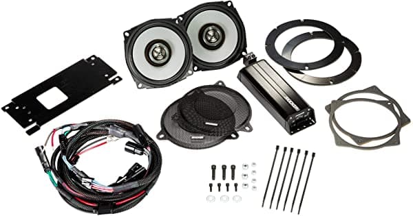 Kicker 46HDS144 Parlantes Coaxiales de 6-1/2" y Amplificador de 4 Canales para Motocicletas Harley-Davidson 2014 en adelante