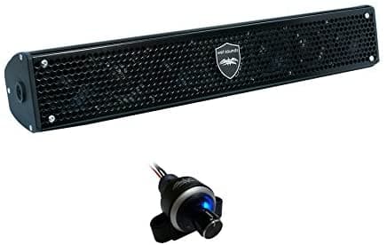 Wet Sounds Stealth 6 Surge - Barra De Sonido Amplificada Para Powersport Con Perilla De Control Ww-Btvc Bluetooth