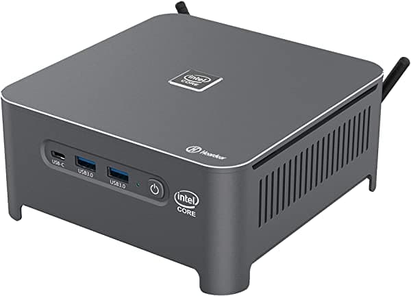 Heardear Mini PC con Windows 10 Pro Mini Business Desktop Intel i7-10750H Procesadores Micro Computadora 16GB SSD 512GB eMMC DDR4-2933 Mini Gaming PC Soporte 4K HD HDMI/DP Dual Display Output Dual Band WiFi