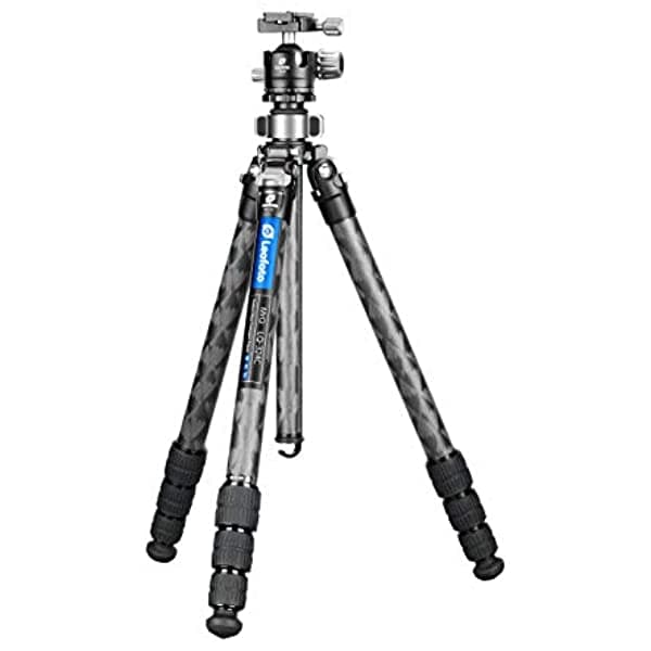 Leofoto LQ-324C Trípode con Rótula de Bola LH-40 Fibra de Carbono con Columna Central y Funda LQ-324C+LH-40