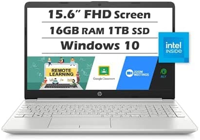 HP Laptop 15, 15.6” Full HD, Intel i5-1135G7, 16GB RAM, 1TB SSD, Iris X Graphics, Webcam, HDMI, Wi-Fi, Bluetooth, Windows 10, Plata