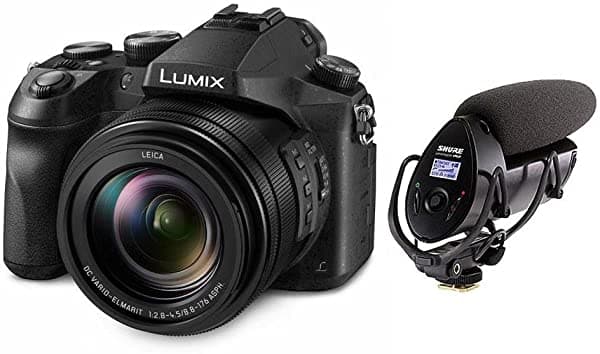 Panasonic Lumix DMC-FZ2500 Cámara Digital Point & Shoot - Kit de Audio con Shure VP83F Lenshopper Tecgadgets - Soporte para Micrófono Shotgun