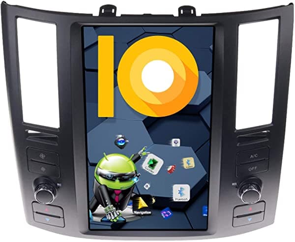 ZWNAV One Din Android 9.0 Tesla Estéreo para Auto Android para Infiniti FX35 FX45 2006-2009 Central Multimedia con Navegación GPS Salida HDMI Compatible con CarPlay Android Auto DSP Bluetooth 5.0 WiFi Arranque Rápido