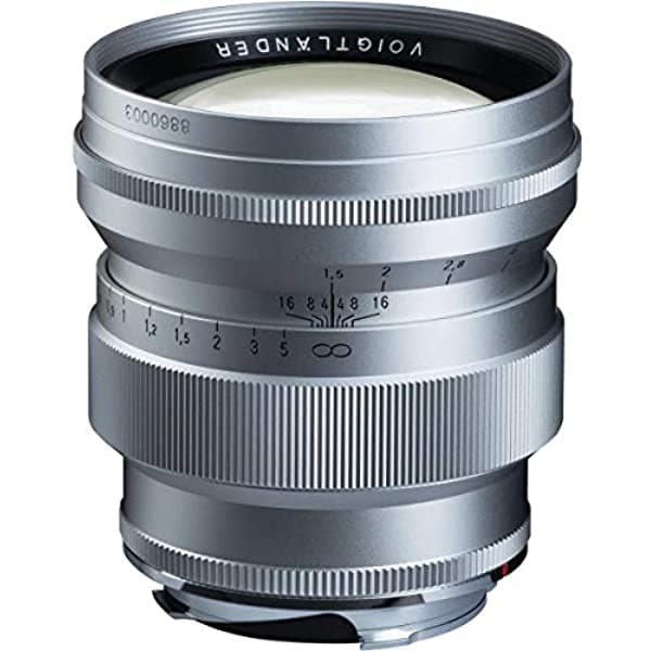 Voigtlander F1.5 Aspheric Nokton Vintage Line - Altavoz (2.953 In) Color Plateado BA353B