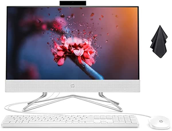 2021 - Computadora De Escritorio Hp De 22 Pulgadas Fhd No Táctil Todo En Uno Procesador Amd Athlon Silver 3050U 2.3 Ghz 32 Gb Ram 2 Tb Pcie Ssd Dvd Cámara Web Wifi Bluetooth Windows 10 Home 22DD00