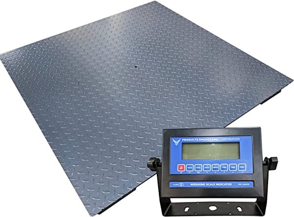 Pec Scales Ntep - Báscula De Suelo Industrial Resistente Con Indicador (48 X 48 Pulgadas) PEC-FSNTEP