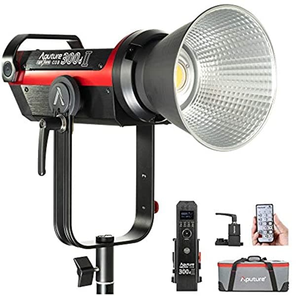 Aputure Ls C300D Mark Ii Cob Luz Storm 350W 55000Lux Luz De Día Balanceada Led Video Luz V-Mount Cri97+ Tlci97+ 8 Efectos De Iluminación Incorporados Sidus Link App Control 2.4G 328.1 Ft Control Remoto Inalámbrico Aputure LS C300D II