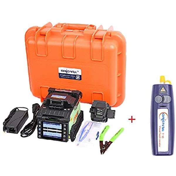 Orientek T44 Fusión Empalmadora Fusionadora Fibra Óptica Soudeuse Fibra Óptica Ftth Empalmadora + Vfl Fedex/Ups/Dhl