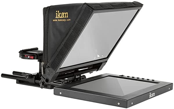 Ikan Kit De Teleprompter Portátil De 12 Pulgadas Marco De Vidrio Ajustable Fácil De Montar Claridad Extrema (Pt1200) Color Negro