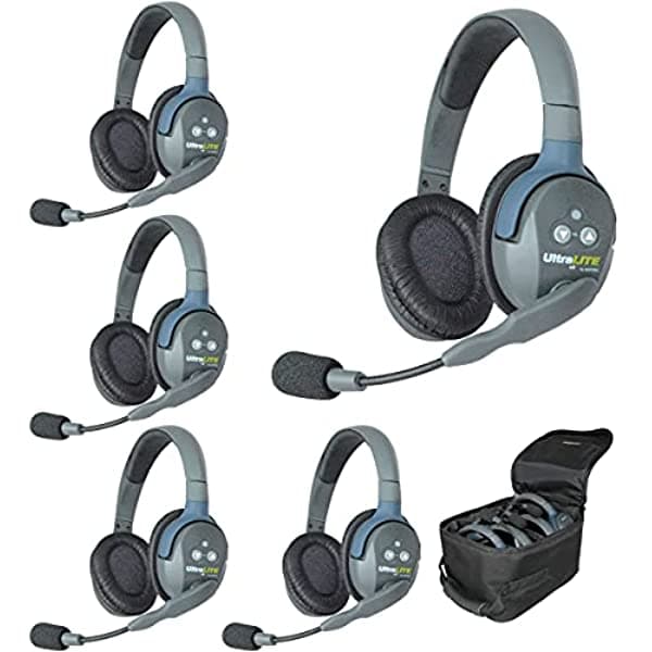 Eartec Ul5D - Intercomunicador Inalámbrico De Doble Cara Con 5 Auriculares Ultralite