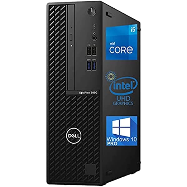 Dell Computadora de Escritorio OptiPlex 3080 SFF - i5-10505 32 GB RAM 1 TB NVMe SSD + 500 GB HDD 4K Soporte para Monitor DisplayPort HDMI VGA DVD AC Wi-Fi Bluetooth - Windows 10 Pro