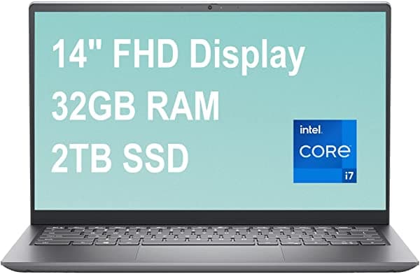 Dell Inspiron 14 5000 5410 Buque De Negocios Insignia Laptop 14 Fhd Anti-Glare Display 11Th Gen Intel Quad-Core I7-11370H 32Gb Ram 2Tb Ssd Intel Iris