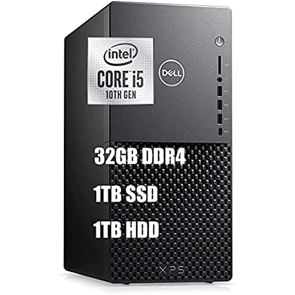 Dell XPS 8940 Computadora de Escritorio Torre 10ª Generación Intel Hexa-Core i5-10400 16GB DDR4 256GB SSD 1TB HDD Intel UHD Graphics DisplayPort WiFi Bluetooth Win10