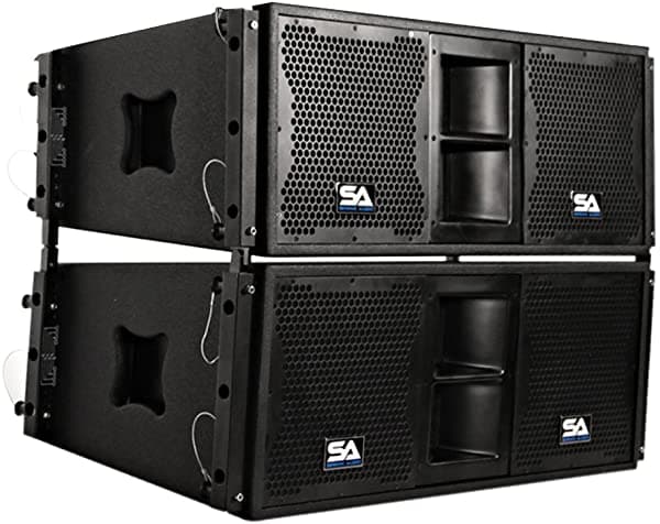 Seismic Audio - Sala-210 Pares - Par De Altavoces Pasivos De 2X10 Línea Con Controladores De Compresión Duales - Pa/Dj Band Live Sound