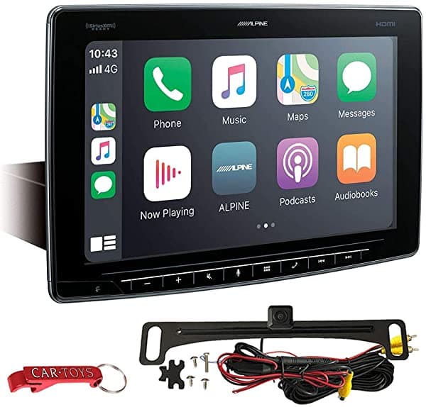 Alpine Halo11 ILX-F411 - Receptor Multimedia para Auto (11 Pulgadas con Cámara de Retroceso) Pantalla Flotante Extra Grande 1-DIN Apple CarPlay Android Auto Bluetooth SiriusXM y Maestro Ready