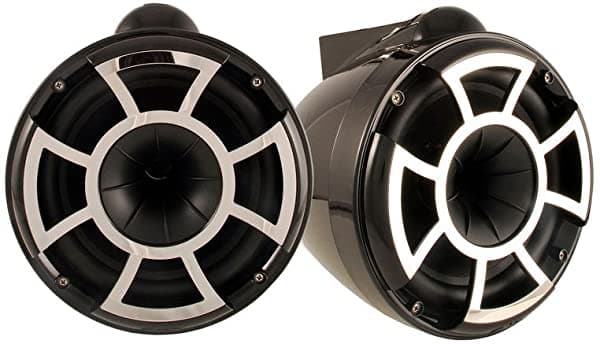 Wet Sounds Revolution Series - Altavoces De Torre Hlcd De 10 Pulgadas Color Negro Con Kit De Montaje X REV 10 B-X