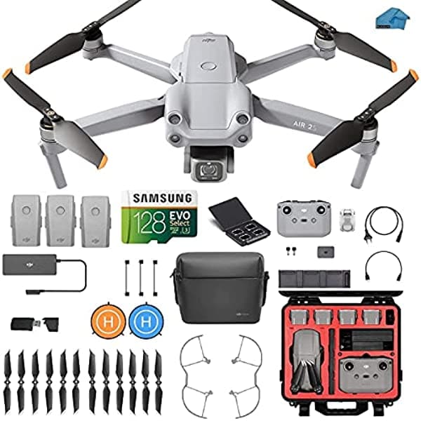 djik Dji Air 2S Fly Más Combo Drone Quadcopter Uav 3 Eje Gimbal Camara 5.4K Video 3 Baterías Hardcase 128 Gb Los Filtros Lente Landing Pad K