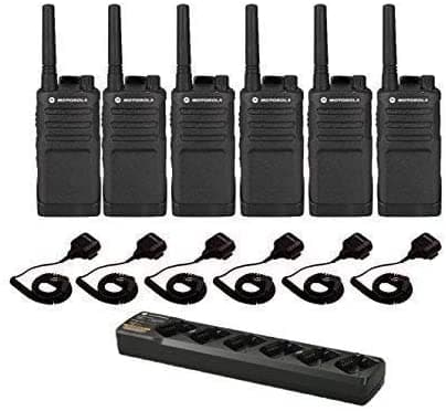 6 Micrófonos De Altavoz Motorola Rmu2040 De Dos Vías Y 6 Cargadores De Bancos