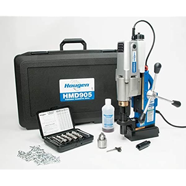 Hougen Hmd905S - Broca Magnética Con Base Giratoria (115 V Incluye Taladro De 1/2" Y Adaptador Y Kit De Cortador De Rotor 12002) 905109