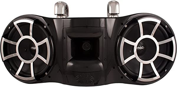 Wet Sounds Revolution Series Dual - Altavoz De Torre Efg Hlcd De 10 Pulgadas Color Negro Con Abrazadera Giratoria REV 410 B-SC